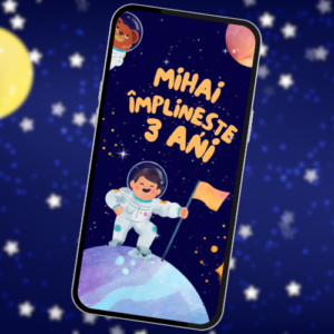 Invitație aniversare video Galaxy