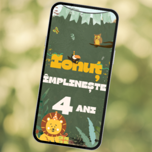 Invitație aniversare video Jungle