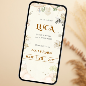 Invitație botez video Miracle