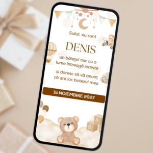 Invitație botez video Sparkle