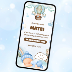 Invitație botez video Wonder