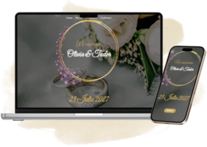 Invitație nuntă online Gold