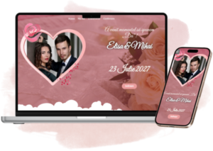 Invitație nuntă online Romantic