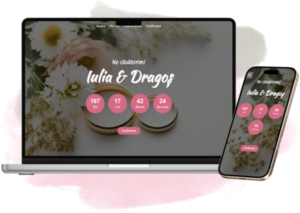 Invitație nuntă online Rose