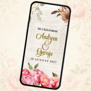 Invitație nuntă video Bloom